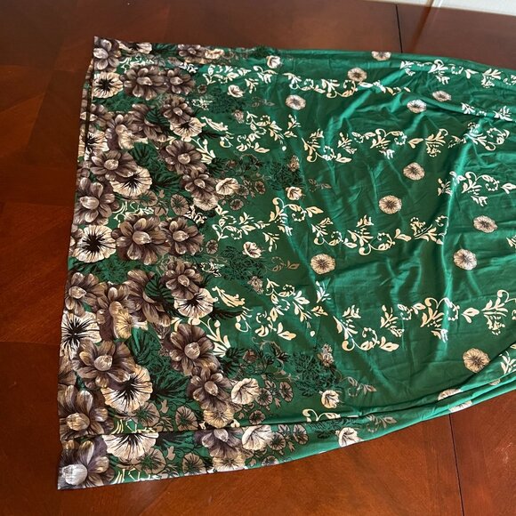 Jon & Anna Green Maxi Dress Beaded Neckline Floral Sleeveless Elastic Waist 3X - Picture 13 of 14